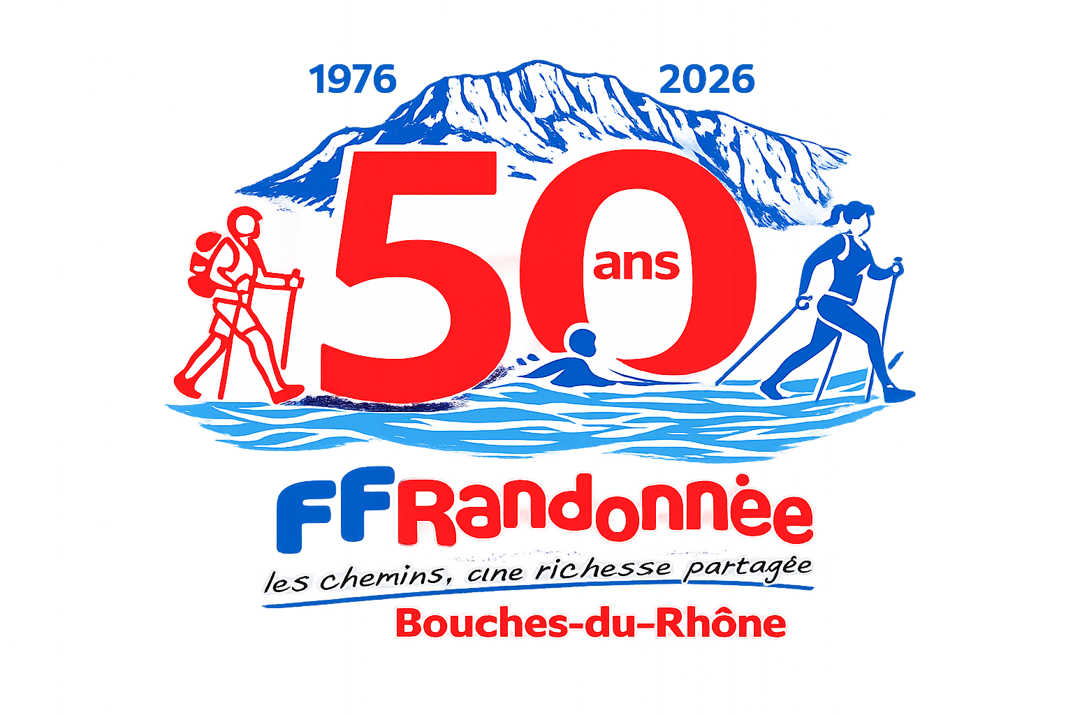 Fêtons les 50 ans du comité FFRandonnée Bouches du Rhône - septembre – octobre 2026 