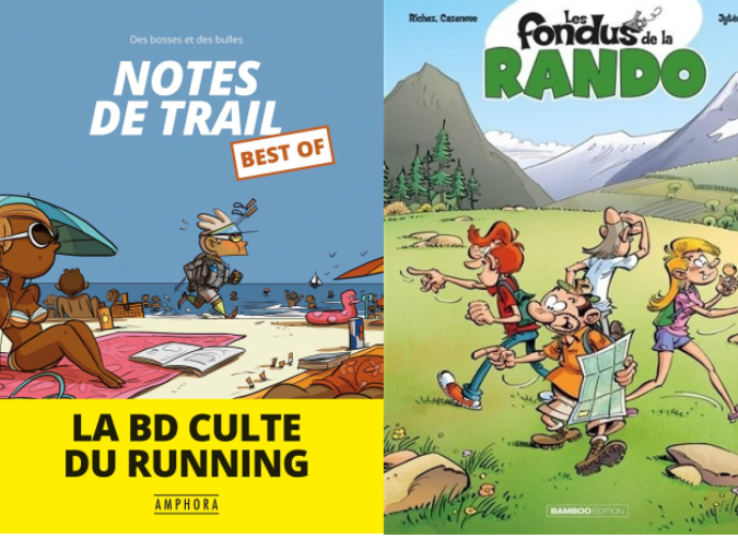 La  Rando et le trail croqués dans deux  BD 