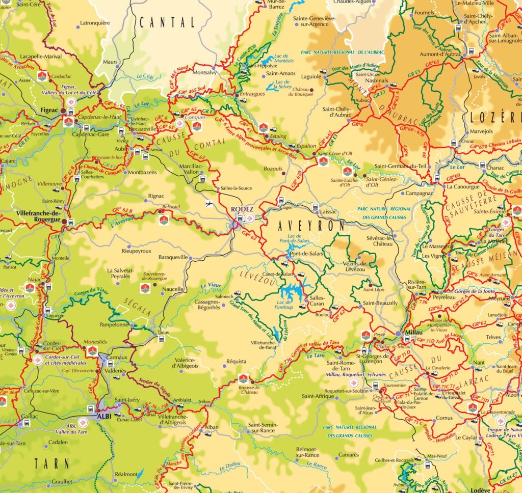 carte GR aveyron