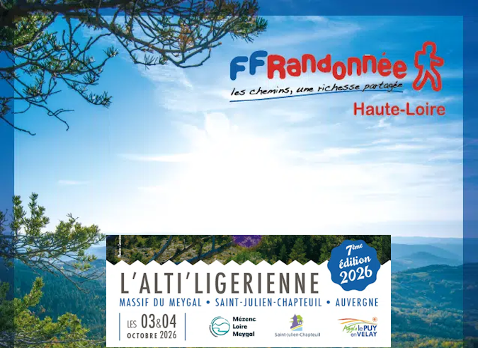 Alti’Ligérienne, le festival de la randonnée en Haute-Loire ! 3- 4 octobre  