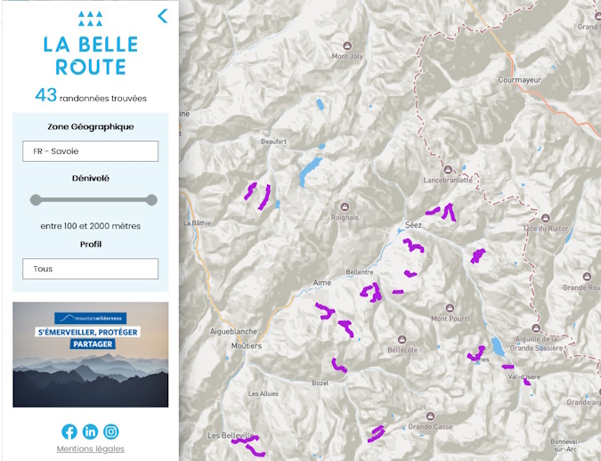 Une plateforme pour le ski de randonnée 