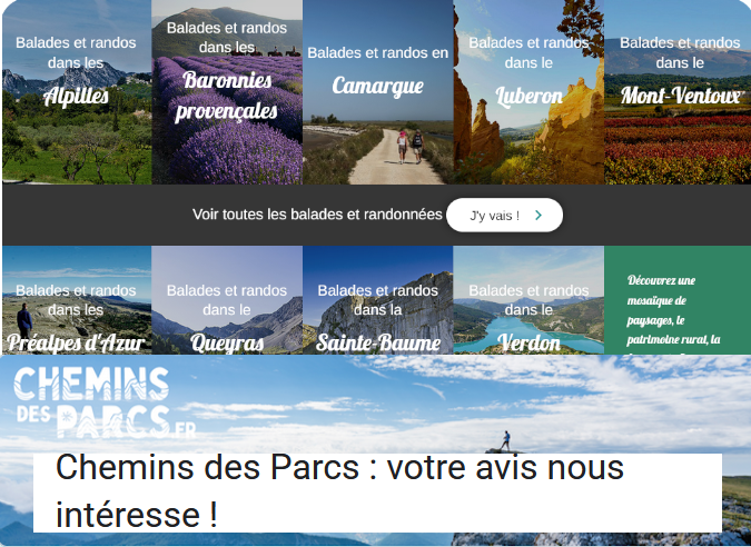 Chemins des Parcs : enquête Chemins des Parcs : enquête