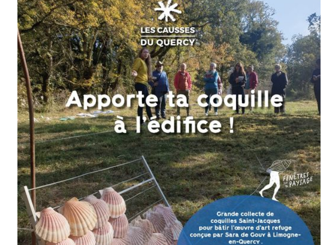 Des coquilles Saint Jacques pour construire un refuge sur le GR® 65 chemin vers Compostelle ! 