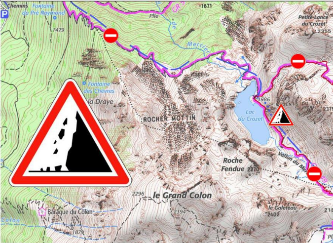 Isère : des éboulements interdisent l’accès au lac du Crozet 