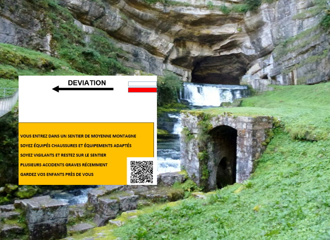 GR® 145 –Via Francigena : Déviation dans les gorges de Noailles dans le Doubs 