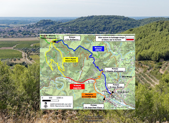 Le GR® 70 chemin de Stevenson dévié dans le Gard