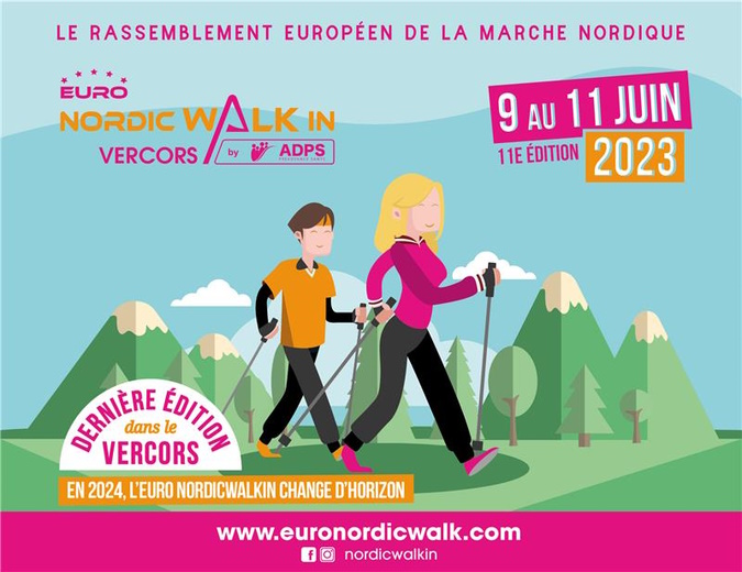 Euro NordicWalkin’Vercors les 9, 10 et 11 juin 2023 à Méaudre. 