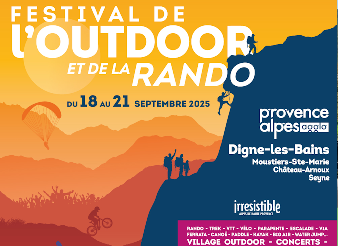 Festival de l'Outdoor et de la Rando - Dignes - 18-21 septembre 2025 Festival de l'Outdoor et de la Rando - Dignes - 18-21 septembre 2025