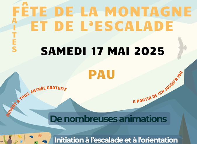 Fête de la montagne et de l'escalade – Pau- 17 mai 2025 Fête de la montagne et de l'escalade – Pau- 17 mai 2025