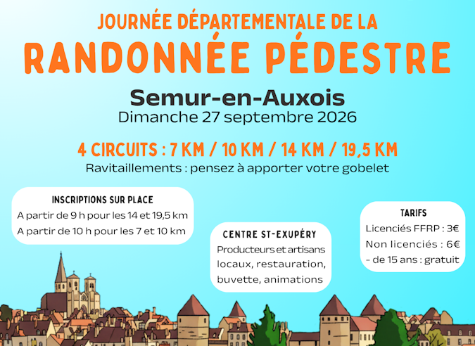  Fête de la randonnée de la Côte d’Or - 27 septembre 