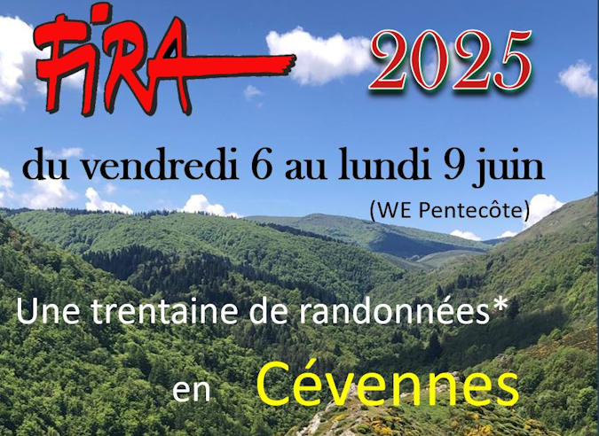 FIRA – Festival de la Randonnée en Cévennes 2025 - 6-9 juin FIRA – Festival de la Randonnée en Cévennes 2025 - 6-9 juin