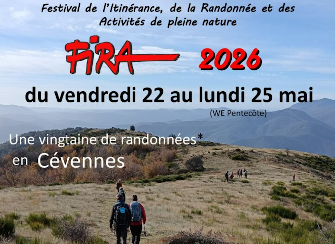 Le FIRA-Festival de l’Itinérance, de la Randonnée et des Activités pleine nature -22 – 25 mai  