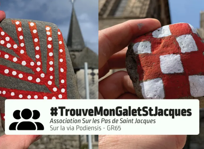 Les” Galets de Saint Jacques” accompagnent l’itinérance sur le GR® 65 Les” Galets de Saint Jacques” accompagnent l’itinérance sur le GR® 65
