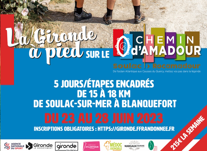 La Gironde à pied 2023 : À la découverte du chemin d'Amadour La Gironde à pied 2023 : À la découverte du chemin d'Amadour