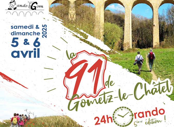 Un vrai défi dans l'Essonne : La 91 de Gometz-le-Châtel - 24h rando les 5 et 6 avril 2025 Un vrai défi dans l'Essonne : La 91 de Gometz-le-Châtel - 24h rando les 5 et 6 avril 2025