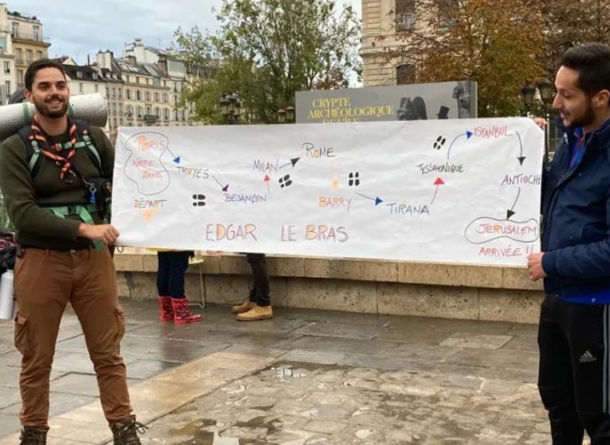 Marcher de Paris à Jérusalem : le défi d’Edgard en 2023 Marcher de Paris à Jérusalem : le défi d’Edgard en 2023