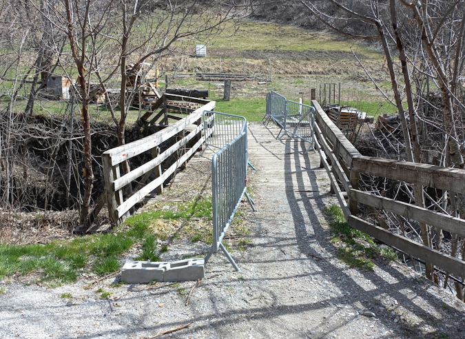 La restauration de la passerelle du Moulin d’Allos en mal de financement 