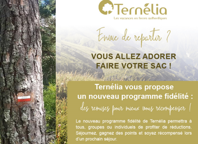 Le programme de fidélité de Ternélia, partenaire de la FFRandonnée 