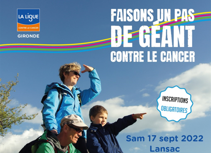 Rando solidaire en Gironde : “Faisons un pas de géant contre le cancer” 