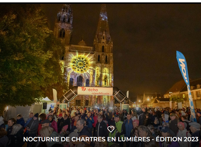Nocturne de Chartres en lumières : une randonnée pas comme les autres – samedi 4 novembre 2023 Nocturne de Chartres en lumières : une randonnée pas comme les autres – samedi 4 novembre 2023