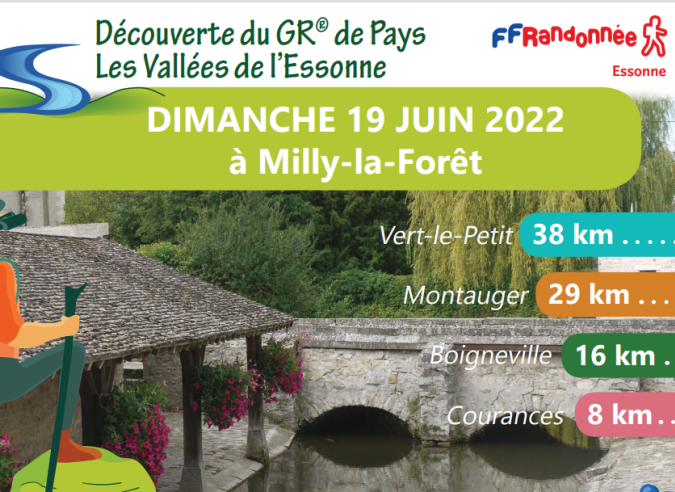 Découverte du GR ® de Pays Les Vallées de l’Essonne - Dimanche 19 juin 2022 à Milly-la-Forêt Découverte du GR ® de Pays Les Vallées de l’Essonne - Dimanche 19 juin 2022 à Milly-la-Forêt