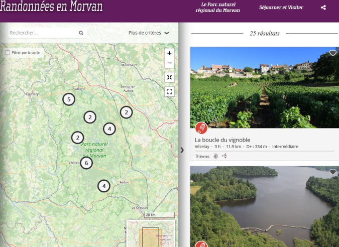 Un site internet dédié aux randonnées en Morvan
