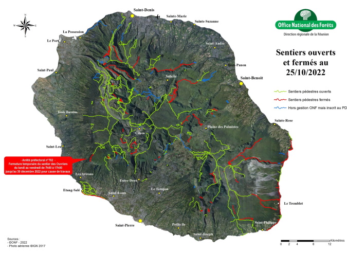 Le nouveau portail ONF La Réunion a pensé aux randonneurs