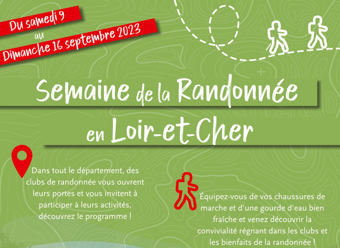 Semaine de la Randonnée en Loir-et-Cher - du samedi 9 au dimanche 16 septembre 2023 