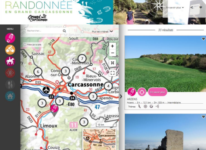 Un site pour randonner autour de Carcassonne (Aude)