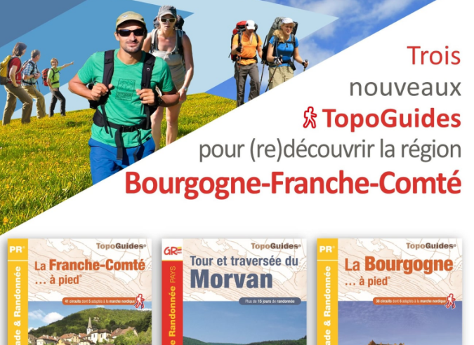 Opération promotion des topoguides de Bourgogne Franche-Comté