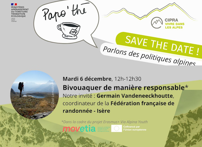 Le Papo’thé : le webinaire consacré au bivouac  le 16 décembre 