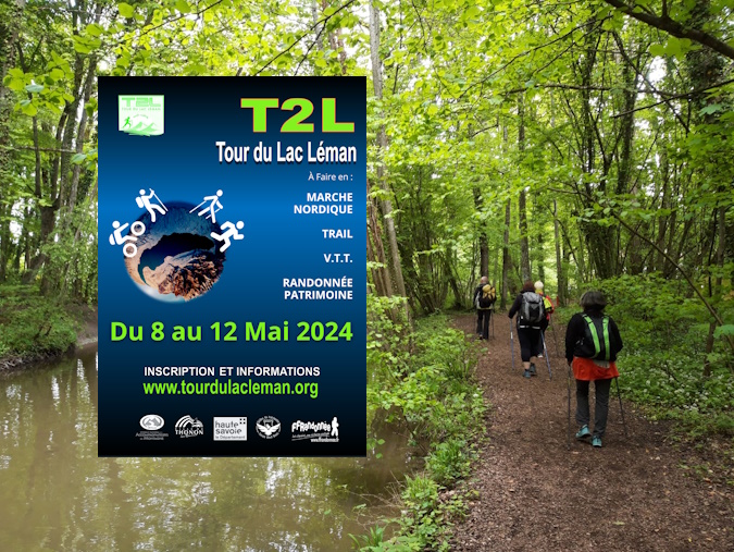 T2L Tour du Lac Léman en Marche Nordique 2024 ( 8 – 12 mai 2024 )