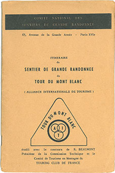 Topoguide CNSGR Tour du Mont Blanc 1955