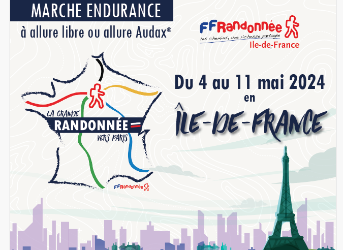 Un événement ! Un défi sportif de Marche d’Endurance - audax en Île de France – 4 - 11 mai 2024 