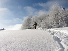 randonner en hiver sous la neige