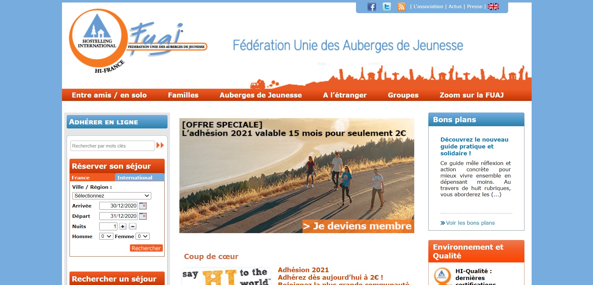 Fuaj Home page