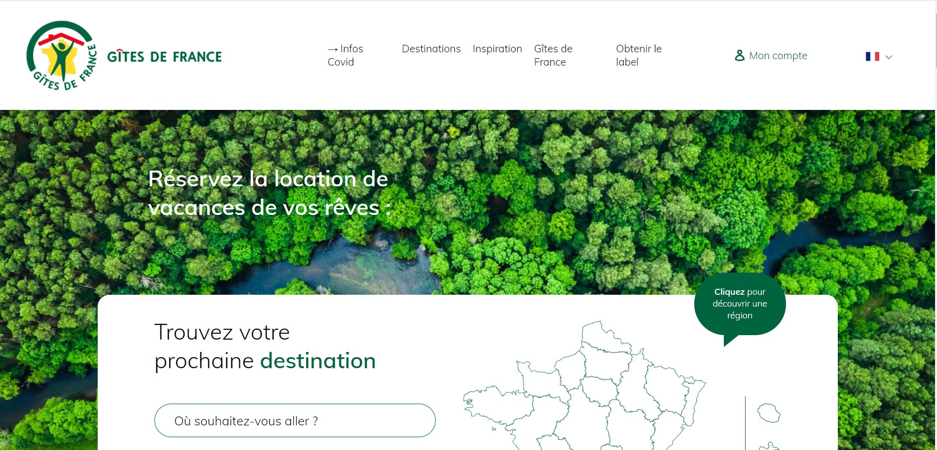 Gites de France Home page